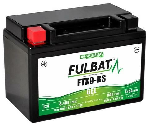 Obrázek produktu baterie 12V, YTX9-BS GEL, 8,4Ah, 135A, bezúdržbová GEL technologie 150x87x105, FULBAT (aktivovaná ve výrobě) 550921
