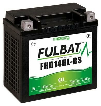 Obrázek produktu baterie 12V, YTX14L-BS GEL, 14,7Ah, 220A,bezúdržbová GEL technologie, FULBAT 150x87x145 (aktivovaná ve výrobě) 550880
