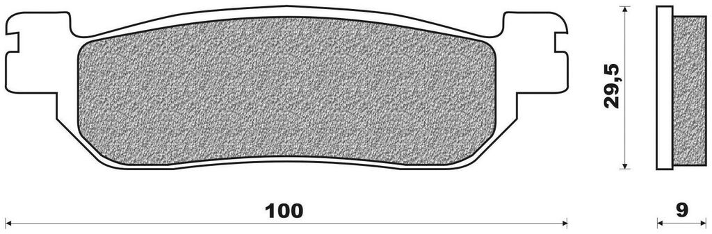 Obrázek produktu brzdové destičky (směs SCOOTER ACTIVE ORGANIC) NEWFREN (2 ks v balení)