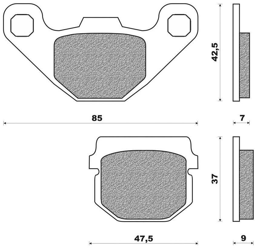 Obrázek produktu brzdové destičky (směs OFF ROAD DIRT ORGANIC) NEWFREN (2 ks v balení)