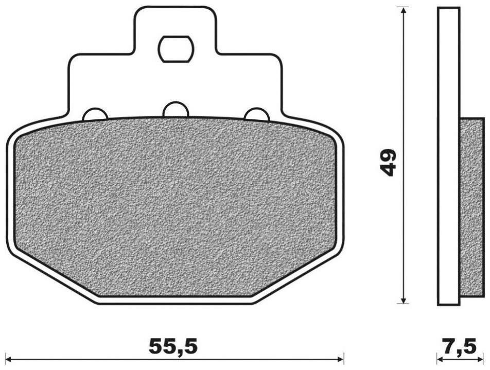 Obrázek produktu brzdové destičky (směs SCOOTER ELITE ORGANIC) NEWFREN (2 ks v balení) FD0298BE