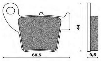 Obrázek produktu brzdové destičky, NEWFREN (směs OFF ROAD DIRT ORGANIC) 2 ks v balení