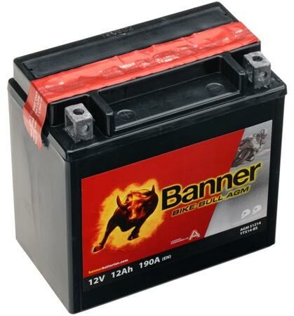 Obrázek produktu baterie 12V, YTX14-BS, 12Ah, 190A, BANNER Bike Bull AGM 150x87x147