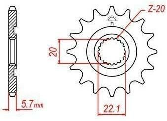 Obrázek produktu Řetězové kolečko JT JTF 1590-14SC 14 zubů, 521 Samočistící, Nízká hmotnost