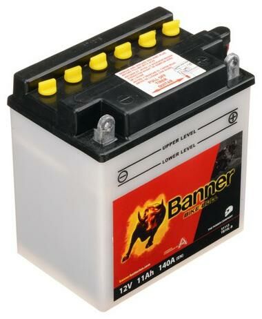 Obrázek produktu baterie 12V, YB10 l-B, 11Ah, 140A, BANNER Bike Bull 135x90x145 51113