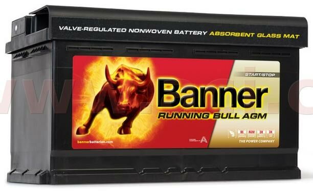 Obrázek produktu 80Ah baterie, 800A, pravá BANNER Running Bull AGM 315x175x190 AGM58001