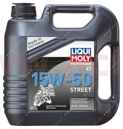 Obrázek produktu LIQUI MOLY Motorbike 4T 15W50 Street, polosyntetický motorový olej 4 l 1689