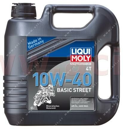 Obrázek produktu LIQUI MOLY Motorbike 4T 10W40 Basic Street, minerální motorový olej 4 l 3046