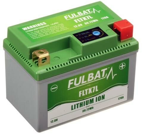 Obrázek produktu lithiová baterie LiFePO4 YTX7L-BS FULBAT 12V, 2,4Ah, 170A, hmotnost 0,45 kg, 113x70x85 560504