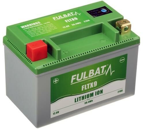 lithiová baterie  LiFePO4  YTX9-BS FULBAT  12V, 3Ah, 210A, hmotnost 0,61 kg, 150x87x105 SYM HD 200 EU / EVO / ie 2010-2012