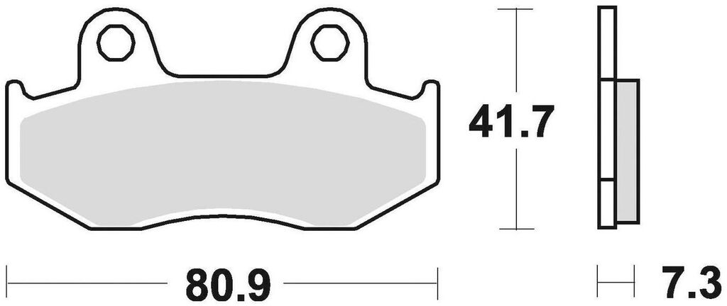 Obrázek produktu brzdové destičky, BRAKING (semi-metalická směs SM1) 2 ks v balení 667SM1