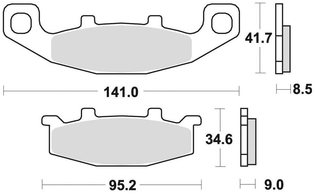Obrázek produktu brzdové destičky, BRAKING (semi-metalická směs SM1) 2 ks v balení