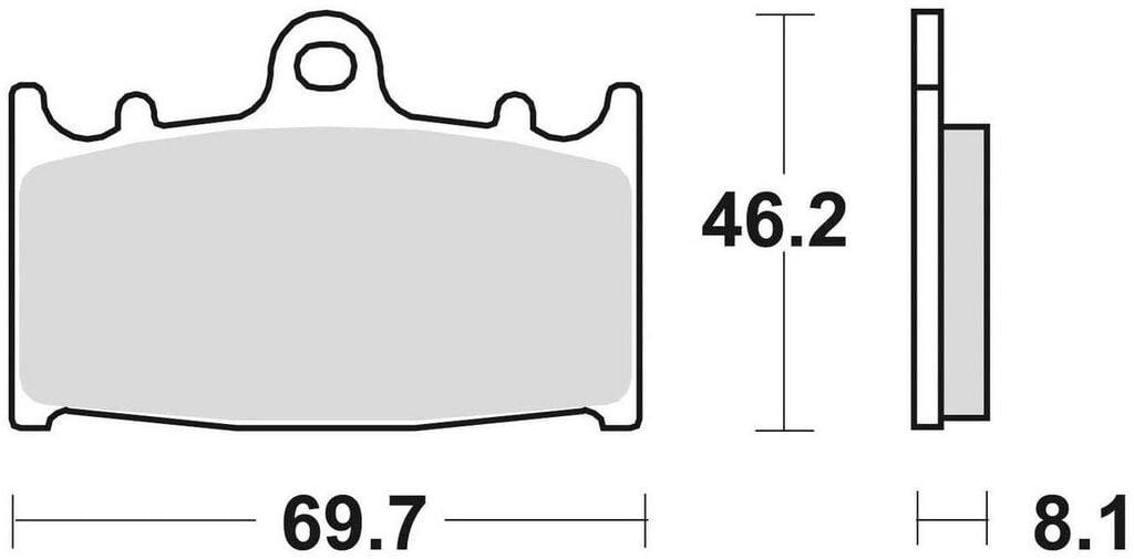 Obrázek produktu brzdové destičky, BRAKING (semi-metalická směs SM1) 2 ks v balení 715SM1