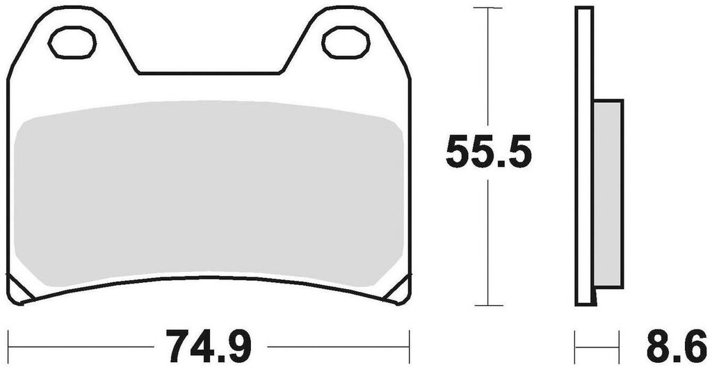 Obrázek produktu brzdové destičky, BRAKING (semi-metalická směs SM1) 2 ks v balení
