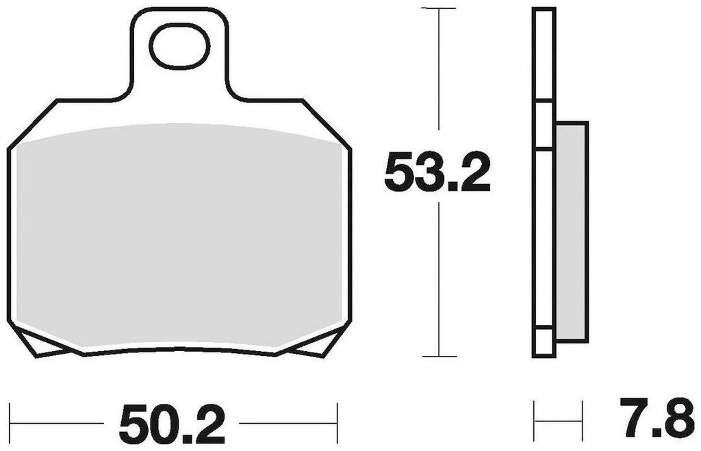 brzdové destičky, BRAKING (semi-metalická směs SM1) 2 ks v balení DUCATI Hypermotard 821 ABS 2013-2015