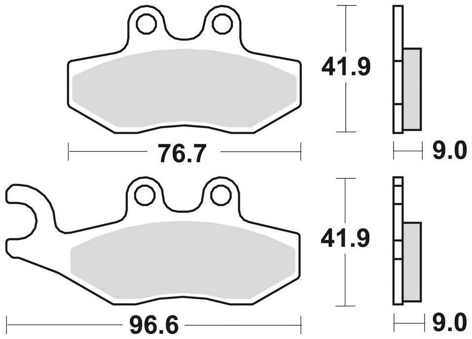 brzdové destičky, BRAKING (semi-metalická směs SM1) 2 ks v balení