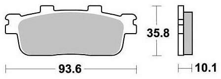 Obrázek produktu brzdové destičky, BRAKING (semi-metalická směs SM1) 2 ks v balení 948SM1
