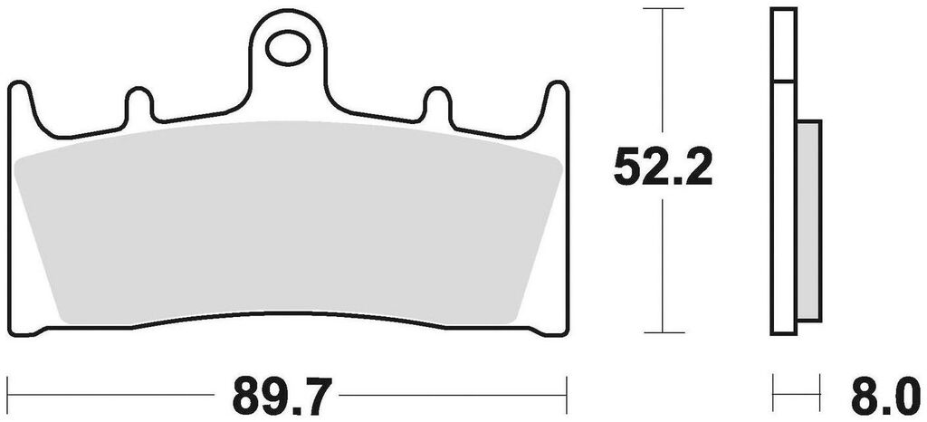 Obrázek produktu brzdové destičky, BRAKING (sinterová směs CM55) 2 ks v balení 764CM55