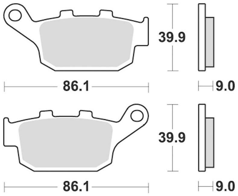 Obrázek produktu brzdové destičky, BRAKING (sinterová směs CM56) 2 ks v balení