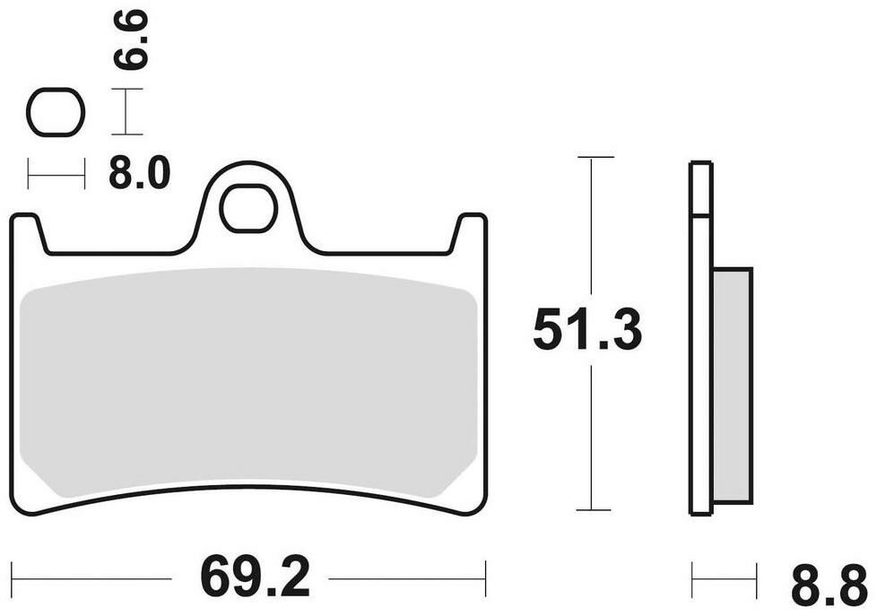 Obrázek produktu brzdové destičky, BRAKING (semi metalická směs CM66) 2 ks v balení 786CM66