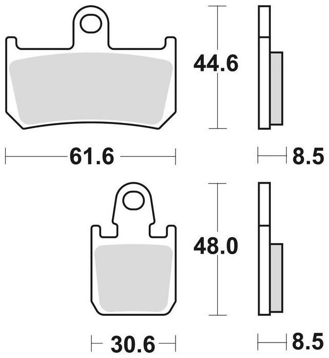 Obrázek produktu brzdové destičky, BRAKING (semi metalická směs CM66) 2 ks v balení
