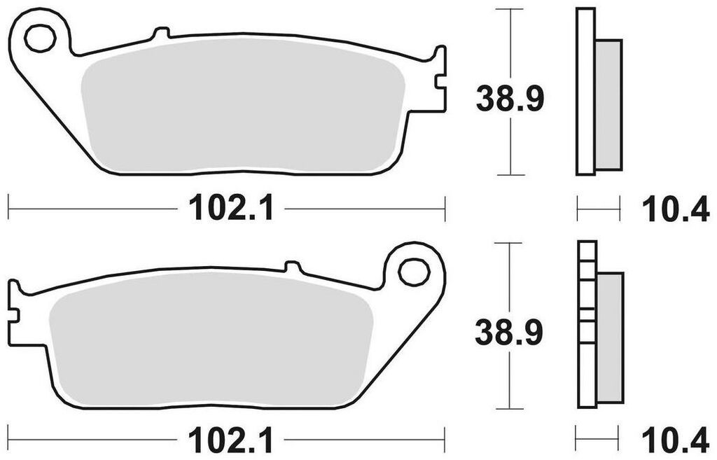 Obrázek produktu brzdové destičky, BRAKING (sinterová směs P30) 2 ks v balení