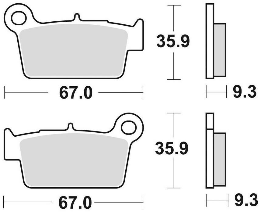 Obrázek produktu brzdové destičky, BRAKING (sinterová směs CM46) 2 ks v balení