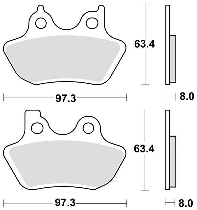 Obrázek produktu brzdové destičky, BRAKING (sinterová směs CM77) 2 ks v balení 843CM77