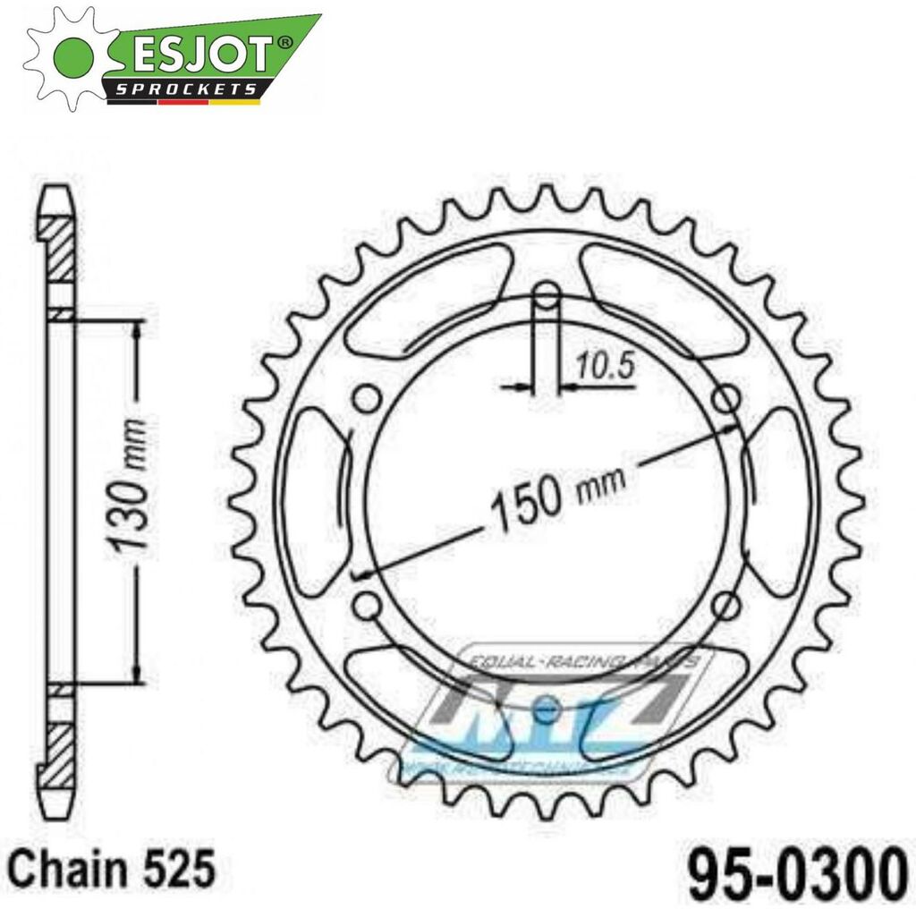 Obrázek produktu Rozeta ocelová (převodník) 0300-39zubů ESJOT 50-29001-39 - Yamaha TRX850 / 96-00+TDM900 / 02-13 + FZ8N+FZ8S / 10-15 + Honda XL600V Transalp / 87-00 + XL700V Transalp / 08-13 + Honda XL650V Transalp /  95-0300-39-ES