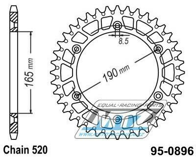Obrázek produktu Rozeta ocelová (převodník) 0896-49zubů MTZ - KTM 125 Enduro +125MX + 250 Enduro + 250MX + 350 Enduro + 350MX + 420 Enduro + 420MX + 495MX +500MX + 600 LC4 MX + 600 LC4 Enduro 95-0896-49