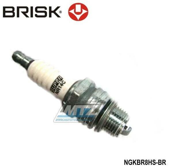 Obrázek produktu Svíčka motocyklová zapalovací Brisk - NR14C (ngkbr8hs-br) NGKBR8HS-BR