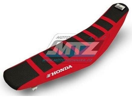 Obrázek produktu Potah sedla Honda CRF450R / 17-20 + CRF250R / 18-21 - červeno-černý (typ potahu ZEBRA) (bbzebracervena)