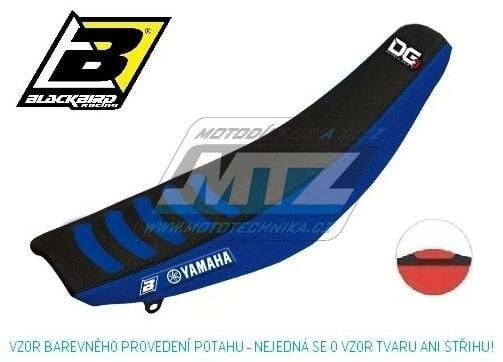 Obrázek produktu Potah sedla Yamaha YZ125+YZ250 / 02-21 + WR125+WR250 / 16-21 - barva černo-modrá - typ potahu DG3