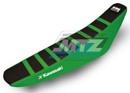 Obrázek produktu Potah sedla Kawasaki KX125+KX250 / 03-08 - zeleno-černý (typ potahu ZEBRA) (bb1412z)