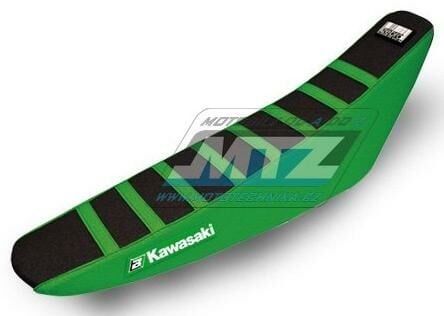 Obrázek produktu Potah sedla Kawasaki KXF250 / 13-20 + KXF450 / 12-18 - barva černo-zelená - typ potahu ZEBRA