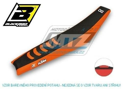 Obrázek produktu Potah sedla KTM EXC / 98-07 + SX+SXF / 98-06 - barva černo-oranžová - typ potahu DG3 BB1511H