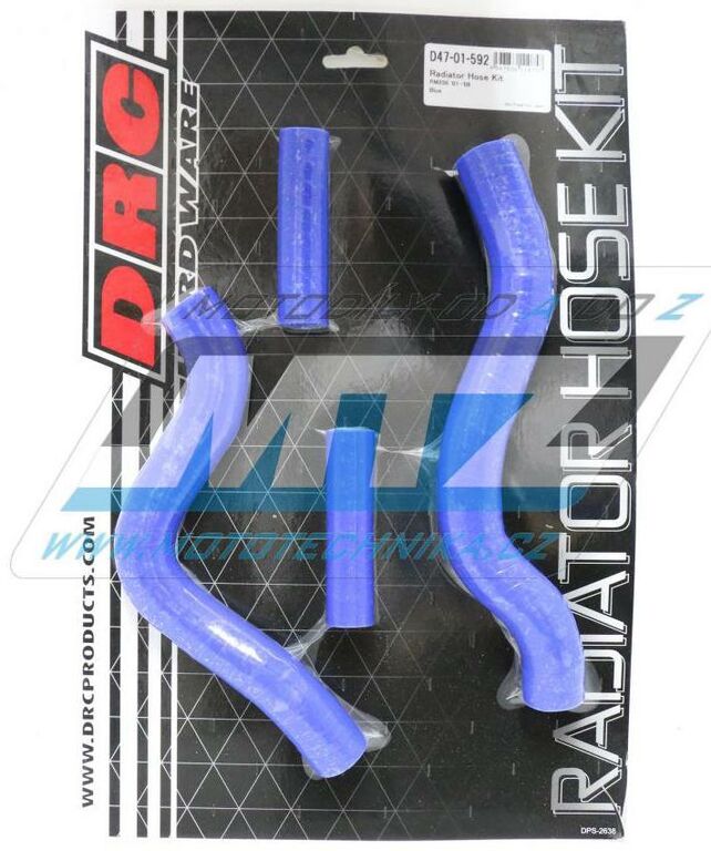 Obrázek produktu Hadice chladiče DRC RADIATOR HOSE KIT - DRC D47-01-592 - Suzuki RM250 / 01-12 - modré (sada 4ks)