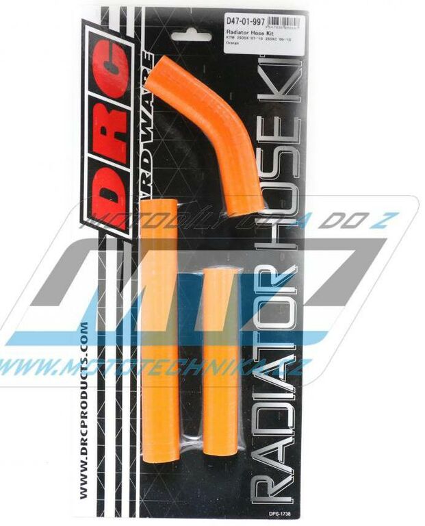 Obrázek produktu Hadice chladiče DRC RADIATOR HOSE KIT - DRC D47-01-997 - KTM 250SX / 07-10 + 250EXC+300EXC - oranžové (sada 3ks)
