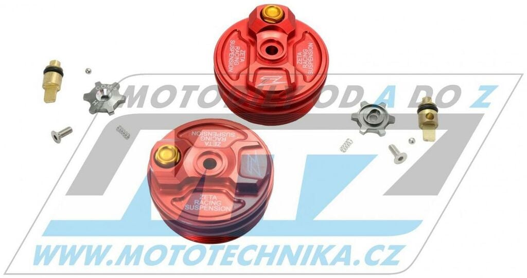 Obrázek produktu Víčka/Zátky přední vidlice Zeta RSL - ZETA ZE56-10172 - Honda CRF450R / 17-23 + CRF250R + CRF250RX+CRF450RX + CRF450X+CRF450L+CRF450RL + Kawasaki KX450 / 19-23 + KX450X / 21-23 + Suzuki RMZ450 / 18-24