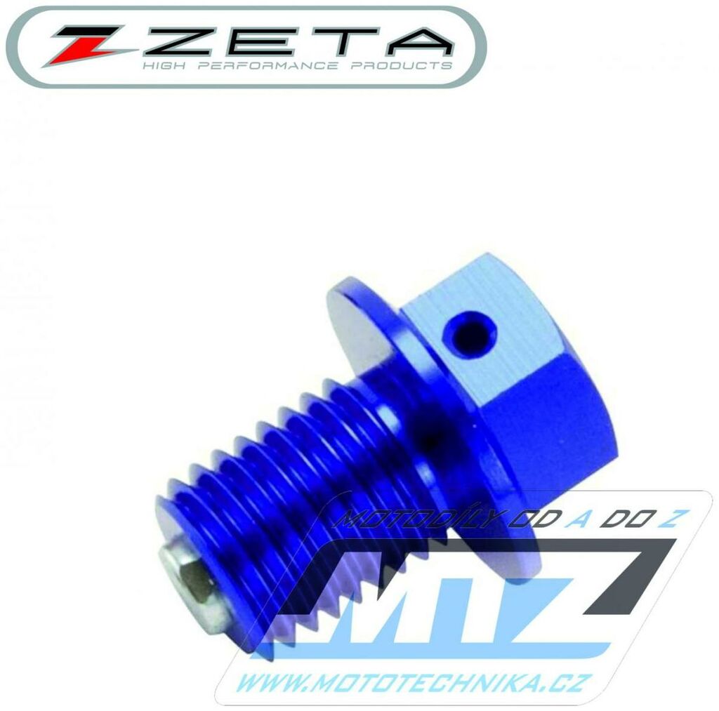 Obrázek produktu Magnetický výpustný šroub M10x15mm (závit 1,25) - ZETA ZE58-1222 - Yamaha + Suzuki - modrý