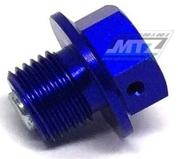 Obrázek produktu Magnetický výpustný šroub M12x10mm (závit 1,25) - ZETA ZE581412 - Suzuki - modrý
