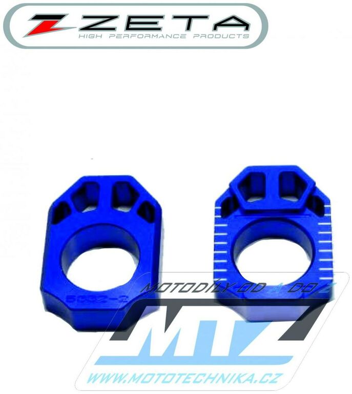 Obrázek produktu Dorazy osy zadního kola ZETA ZE93-5332 - Yamaha YZF250 / 09-11 + YZF450 / 09 - modré ZE935332