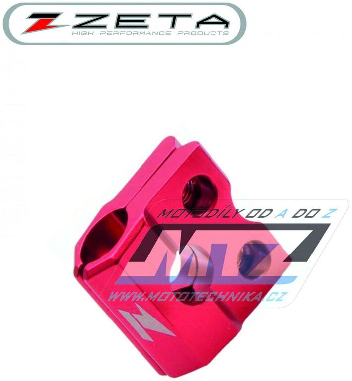 Obrázek produktu Držák přední brzdové hadice ZETA - červený (zeta-drzak-hadice-cerv)