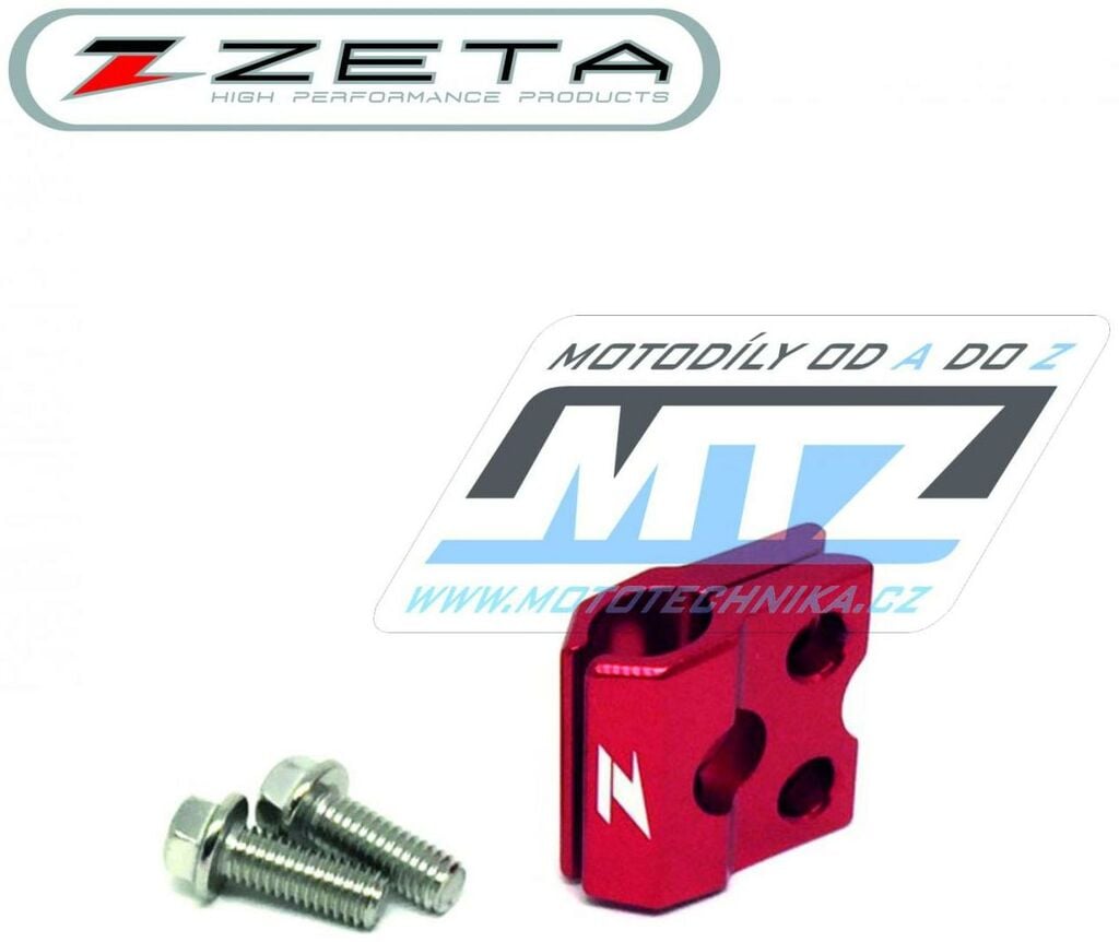 Obrázek produktu Držák přední brzdové hadice ZETA ZE92-4106 - červený ZE924106
