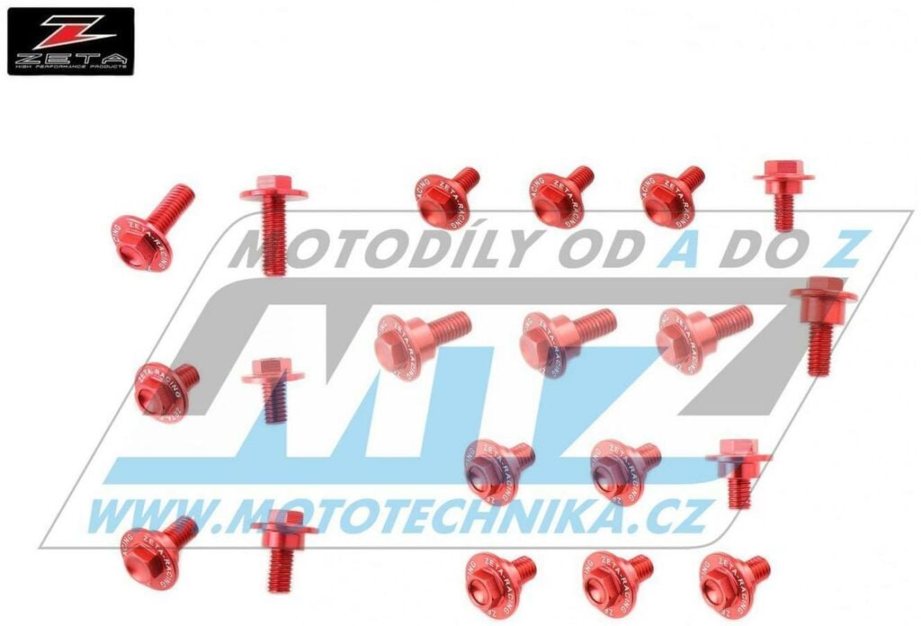 Obrázek produktu Sada šroubů na plasty - ZETA ZE88-5042 - Honda CRF250R / 14-17 + CRF450R / 13-16 - červené ZE885042