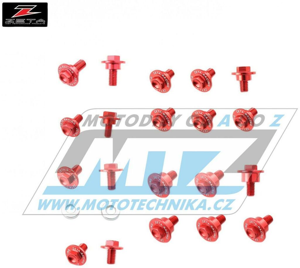 Obrázek produktu Sada šroubů na plasty - ZETA ZE88-5052 - Honda CRF450R / 17-20 + CRF250R / 18-20 + CRF450L - červené ZE885052