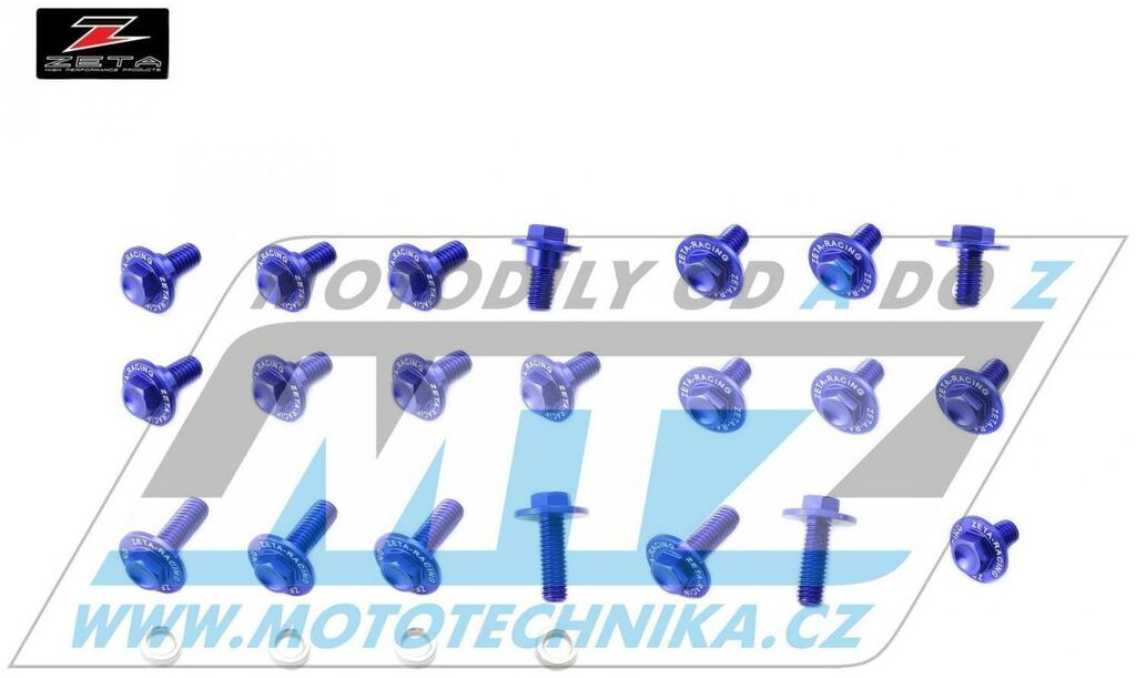 Obrázek produktu Sada šroubů na plasty - ZETA ZE88-5266 - Kawasaki KXF250 / 17-20 - modré ZE885266