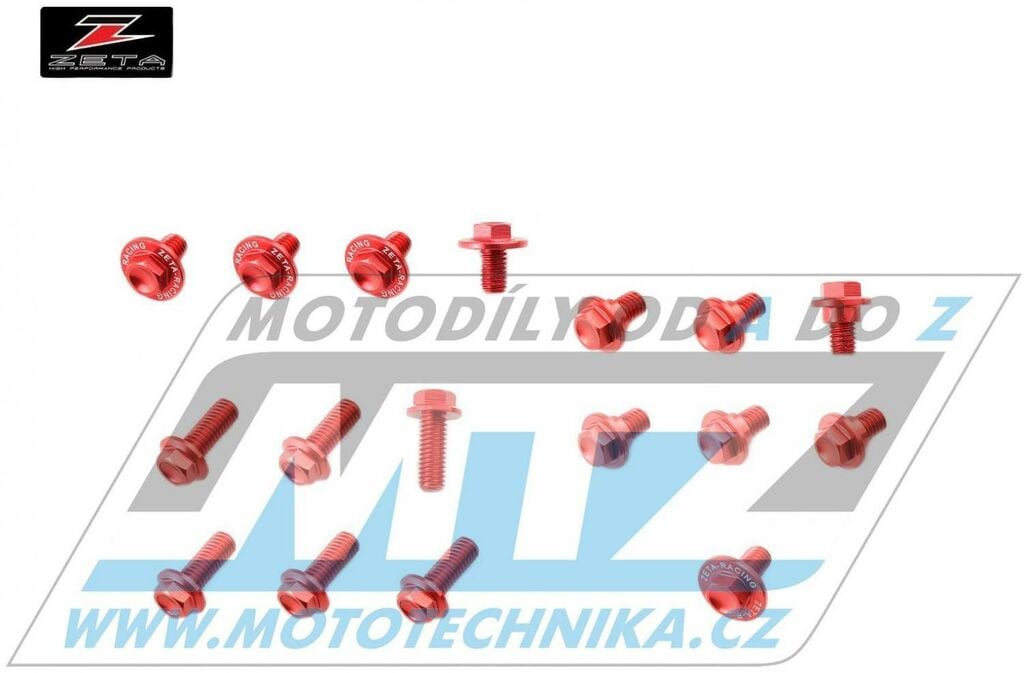 Obrázek produktu Sada šroubů na plasty - ZETA ZE88-5442 - Suzuki RMZ250 / 10-18 + RMZ450 / 11-17 - červená