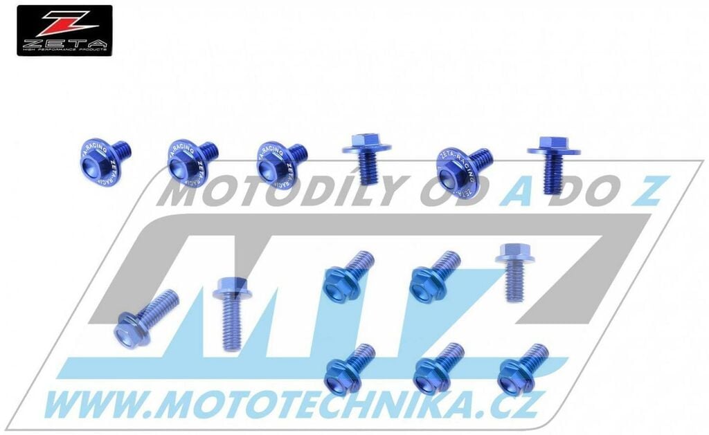 Obrázek produktu Sada šroubů na plasty - ZETA ZE88-5546 - Suzuki DRZ400SM / 05-19 - modré ZE885546