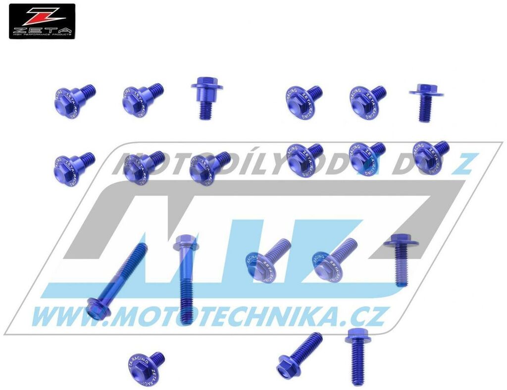 Obrázek produktu Sada šroubů na plasty - ZETA ZE88-5666 - Yamaha YZF250 / 14-18 + YZF450 / 14-17 + YZF250X / 15-18 + YZF450X / 16-17 - modré ZE885666